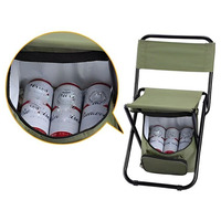 Chaise de Camping en métal pliable Portable pour pique-nique de plage en plein air et loisirs de pêche boîte de rangement amovible et siège de voyage