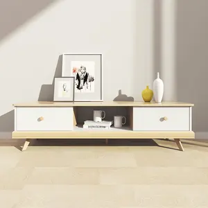 现代电视柜和茶几套装中国制造商木制客厅电视柜和中央桌
