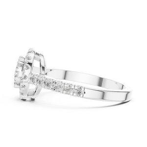 Bague en argent avec diamant, bijoux élégants et brillants pour femmes, idéale pour un mariage, une fiançaille, un cadeau ou un usage quotidien. - Product Image 3
