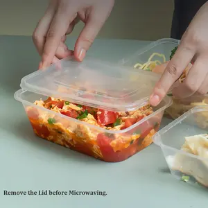 निर्माता सलाद नाश्ता 650ml माक्रोवेव शादी प्लास्टिक बर्तन पैक खाद्य बॉक्स डिस्पोजेबल मिठाई कंटेनर