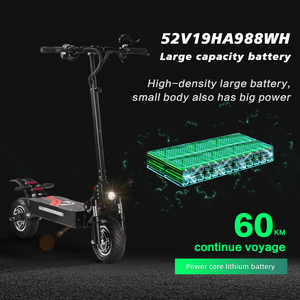 Scooter Eléctrico de Envío Rápido en la UE, Scooter Plegable de Doble Motor, 52V 19AH, Control por Aplicación Inteligente, Scooter Eléctrico Todoterreno para Montaña - Product Image 4