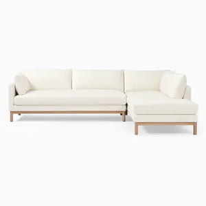 Hiện đại tùy chỉnh Nhà Trắng cắt phòng khách ghế sofa vải Sofa L hình dạng phòng khách ghế sofa