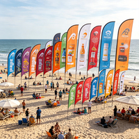 Drapeaux publicitaires personnalisés pour entreprises, drapeaux sportifs et de course, drapeaux plume, drapeaux goutte d'eau angulaires, bannières par Signs