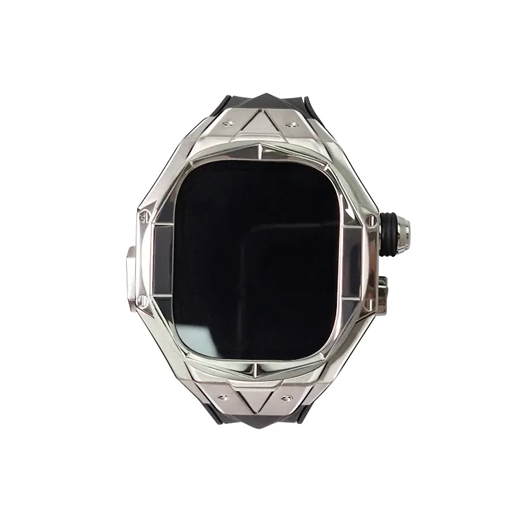 Capa protetora para relógio de pulso, bracelete de borracha de flúor de 49mm para apple ultra personalizada