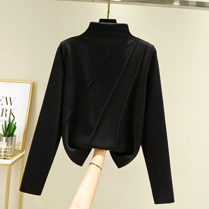 Maglione a Maniche Lunghe da <span class=keywords><strong>Donna</strong></span> a Collo Alto in Offerta Speciale <span class=keywords><strong>Autunno</strong></span> <span class=keywords><strong>Inverno</strong></span>, Camicetta Calda di Alta Qualità, Maglieria Slim a Tinta Unita da <span class=keywords><strong>Donna</strong></span> - Product Image 5