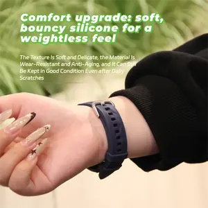 <span class=keywords><strong>Bracelet</strong></span> à boucle à dégagement rapide pour <span class=keywords><strong>Honor</strong></span> <span class=keywords><strong>Band</strong></span> 4 <span class=keywords><strong>5</strong></span> <span class=keywords><strong>Bracelet</strong></span> en silicone à motif de cristal de glace diamanté Accessoires de <span class=keywords><strong>montre</strong></span> pour homme et femme - Product Image 4