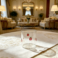 Verre à jus personnalisé avec logo transparent résistant à la chaleur pour smoothies, cocktails, emballage cadeau quotidien, promotionnel