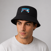 Topi Bucket Denim Kasual Unisex Berkualitas Tinggi dengan Logo Kustom OEM Grosir