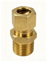 Raccords en laiton forgé de haute qualité sans plomb 5/16"X1/4" NPT, connexion mâle, union à compression pour applications eau et gaz
