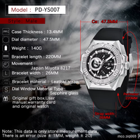 PAGANI DESIGN Neue Luxus-Sportuhr für Herren aus Edelstahl mit Automatik-Mechanik, Chronograph, Stoppuhr, Saphirglas, Business-Uhr