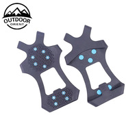 Accessoires de camping en plein air 10 goujons antidérapants neige glace neige escalade pointes poignées crampons ou crampons