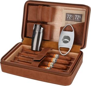 Vanace Premium Leather Cigar <b>Storage</b> Box with Cedar Wood Lining Hygrometer and Humidifier - Product Image 2