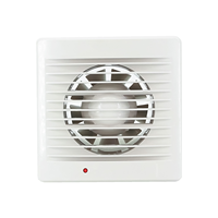 Certification GCC Ventilateur d'extraction mural pour salle de bain Ventilateur d'extraction silencieux pour panneau en plastique avec lumière LED