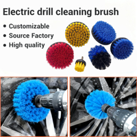 Kit de brosses pour perceuse rotative, brosse pour nettoyer le pont de bateau, brosse pour perceuse, nettoie efficacement le sol, les tapis