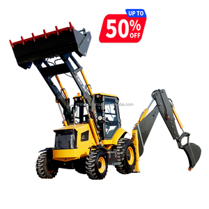 Trái đất di chuyển máy móc Mini Máy kéo towable 4x4 nông nghiệp Máy kéo với backhoe loader máy xúc để bán - Product Image 1