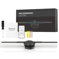 Ventilateur de projection holographique 3D avec 244 LED couleur pour affichage publicitaire, projecteur holographique 42 cm, lumière holographique 3D