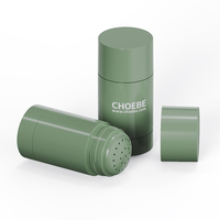 Flacon vide personnalisé de 50 ml en plastique PP à remplissage par le haut, avec mécanisme rotatif, pour déodorant solide en gel ou baume, conteneur rond pour stick déodorant