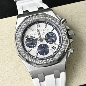 Orologio da Polso Unisex in Acciaio Inossidabile con Cinturino in Gomma, Resistente all'Acqua <span class=keywords><strong>100</strong></span> Bar, Modello Subacqueo Tourbillon 7750 Automatico Meccanico - Product Image 1