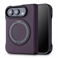 Étui à rabat en cuir de vachette pleine fleur pour iPhone Duo avec protection de charnière et anneau magnétique N52, vente en gros OEM ODM