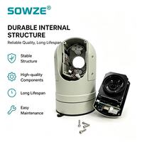 Kamera PTZ 1080P 2MP CMOS 30X Optical Zoom IP66 Tahan Air Jarak IR 80m Paduan Aluminium Terpasang di Atap Mobil 360 Derajat Pandangan Gerak