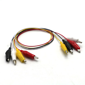 Juego de cables de prueba con pinzas de cocodrilo de 4 colores, 4 cables con pinzas de cocodrilo de doble extremo para pruebas de circuitos eléctricos - Product Image 3