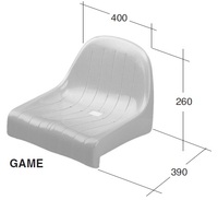 Fabriqué en Italie, marque CETA, chaise et banc de stade en plastique durable à dossier bas, personnalisables, pour intérieur/extérieur