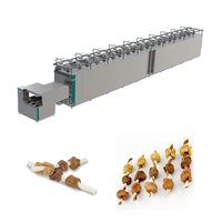 Machine automatique de fabrication et de séchage de bâtonnets à mâcher pour chiens, résistants aux morsures, pour le nettoyage dentaire, en forme de brochettes de viande de boeuf, pour friandises et aliments pour animaux de compagnie