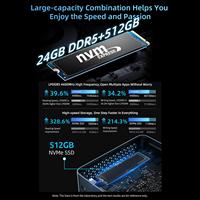 Prix usine BMAX B9 Plus Win11 Mini PC 24 Go de RAM 512 Go de ROM Rechargeable Mini ordinateur de bureau Portable