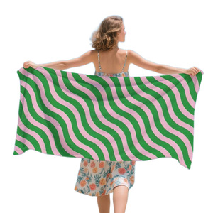 Serviette de plage personnalisée en gros, serviette de plage de luxe pour la plage, serviettes de plage avec logo, serviette de plage à impression personnalisée, motif floral - Product Image 1