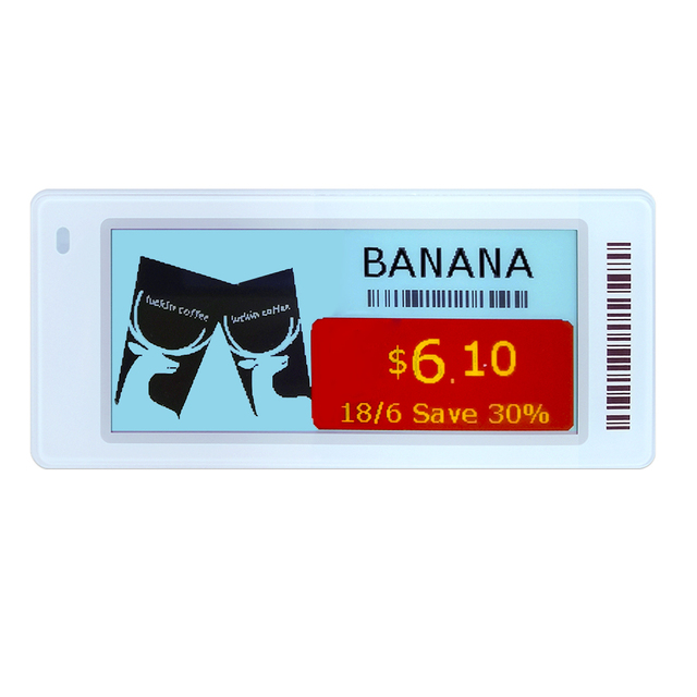 2.9 Inch Esl Supermarket Solution Epaper System E-Ink Digital Price Tags Nfc Electronic Shelf Label For Supermarket Clothes
