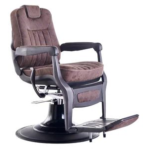 Chaise de barbier hydraulique, chaise de salon en cuir PU, chaise inclinable, base ronde, repose-pieds pliable pour salon de coiffure - Product Image 3