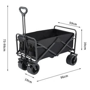 Feistel 150kg Load Capacity Heavy Duty Big Size Foldable Utility <strong>Wagon</strong> Camping Trolley Cart Outdoor <strong>Beach</strong> <strong>Wagon</strong> - Product Image 2