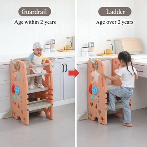 Sgabello da cucina regolabile in altezza torre in piedi per bambini in plastica per bambini piccoli - Product Image 4