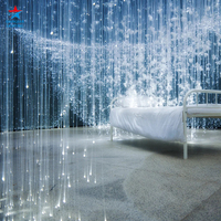 Lumière à fibres optiques scintillante RGBW avec fibres de 0,75 mm, projecteur LED de 75 W, lustre, télécommande/contrôle sonore pour KTV, hôtel