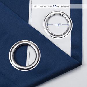 Bindi di lusso blu Navy <span class=keywords><strong>e</strong></span> bianco striscia stampata Privacy armadio tenda per soggiorno - Product Image 2