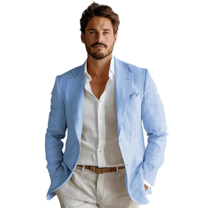 Blazer imprimé pour <span class=keywords><strong>homme</strong></span>, style britannique, double boutonnage, manches longues, grande <span class=keywords><strong>taille</strong></span>, <span class=keywords><strong>veste</strong></span> décontractée pour le travail, nouvelle arrivée pour le printemps, tailles S-4XL - Product Image 2