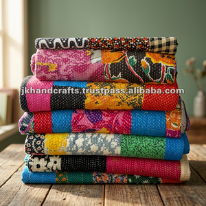 Sari patchwork <b>throws</b> Indian classic sari patchwork fine stitched <b>Throws</b>, Good quality collection of patches <b>Throw</b> - Product Image 4