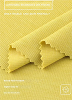 Tissu côtelé en maille pour vêtements féminins, robes, vêtements de détente, 67% polyester, 27% rayonne, 6% élasthanne, 250 GSM, tissu côtelé élastique