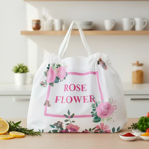 Großhandel Maßgefertigte Kordelzugbeutel mit Logo Farbdruck für Schnelle Takeout-Verpackungen für Bäckerei-Produkte Kuchen Snacks Brot - Product Image 4