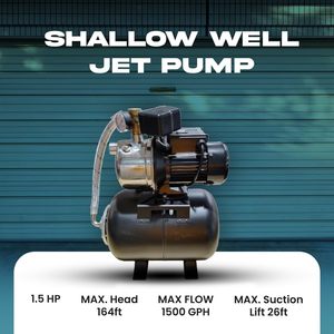 Stainless Steel Jet Pump 110V Single Phase Electric Booster Pump For Water Heating High Lift Horizontal Design - Product Image 3