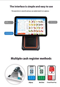 เครื่อง POS ออลอินวัน พร้อมเครื่องพิมพ์ QR ซอฟต์แวร์ AI อัจฉริยะ ระบบแคชเชียร์  หน้าจอคู่ขนาด 15.6 นิ้ว รุ่น Q7 - Product Image 2