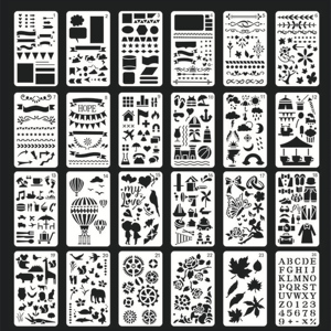 Pochoirs de peinture de <span class=keywords><strong>dessin</strong></span> d'usine ensemble de peinture murale pour enfants et adultes pochoirs de sérigraphie en PP pour la peinture sur tissu/ - Product Image 2