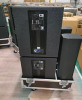 Système Sonorisation Professionnel Portable avec Subwoofer Actif 12 Pouces et Enceinte Colonne Array 4x4 Pouces Amplifiée
