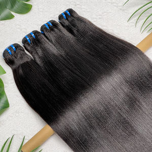 Extensiones de Cabello Humano Virgen Vietnamita 100% Sin Procesar, Cabello Liso Yaki Ligero 15A, de un Solo Donante - Product Image 1