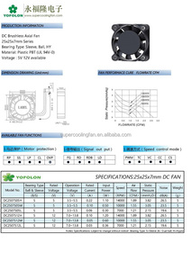 Yofolon siêu im lặng 5V 12V 25*25*7mm DC 1 <span class=keywords><strong>inch</strong></span> máy tính xe hơi quạt mini động cơ không chổi than dòng chảy hướng trục quạt làm mát - Product Image 6