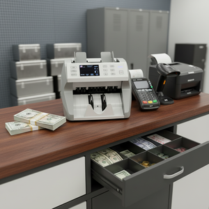 Compteur de billets certifié ROHS avec écran LED TFT, détection UV MG, reconnaissance de devises CAD - Product Image 1