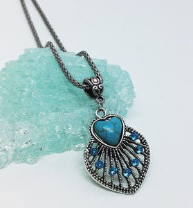 Lot de Boucles d'Oreilles Pendantes Bohèmes en Alliage Plaqué Argent avec Feuilles Turquoises pour Femmes, Style Western, Fabrication Chinoise, Vente en Gros - Product Image 5