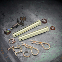 Pin Clevis Baja Tahan Lama TiCN Kepala Datar 16mm Dowel Berlubang 0.2kg Pemasangan Furnitur Rumah Tangga DIY 6 Bulan