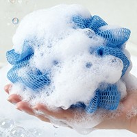 Éponge de bain exfoliante en nylon fileté africain la plus vendue, avec logo personnalisé, pour une mousse abondante et une exfoliation en profondeur