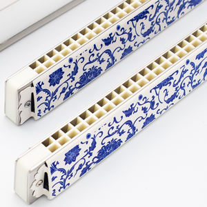 Armónica Polifónica de 24 Orificios Kongsheng Azul y Blanca en Clave de C, Profesional para Adultos, Duradera y Ecológica 2410PS - Product Image 4